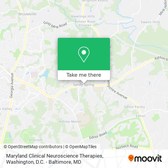 Mapa de Maryland Clinical Neuroscience Therapies