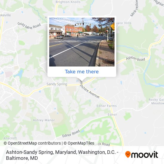 Ashton-Sandy Spring, Maryland map
