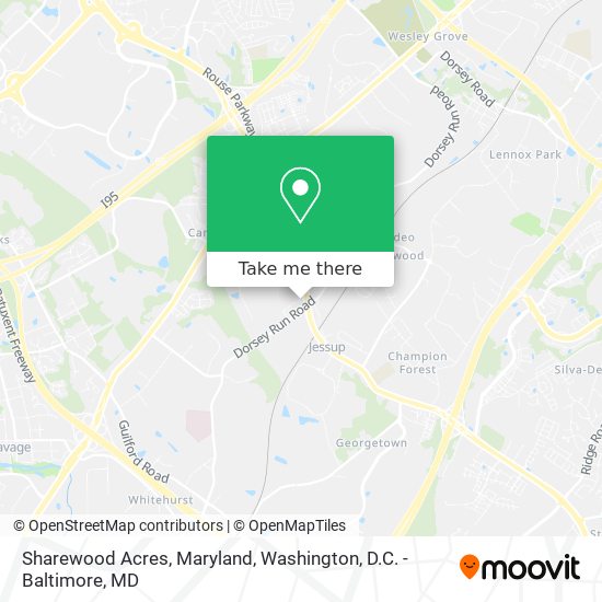Sharewood Acres, Maryland map