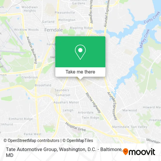 Tate Automotive Group map