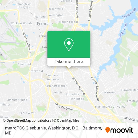 Mapa de metroPCS Glenburnie