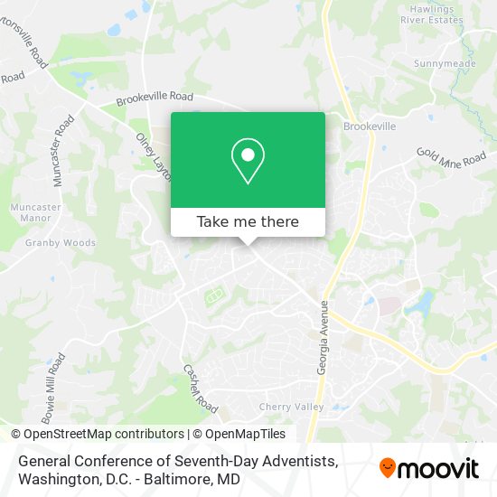 General Conference of Seventh-Day Adventists map