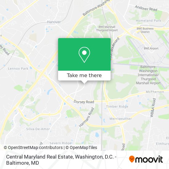 Central Maryland Real Estate map