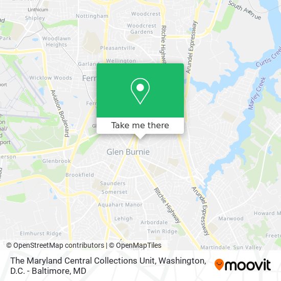 Mapa de The Maryland Central Collections Unit