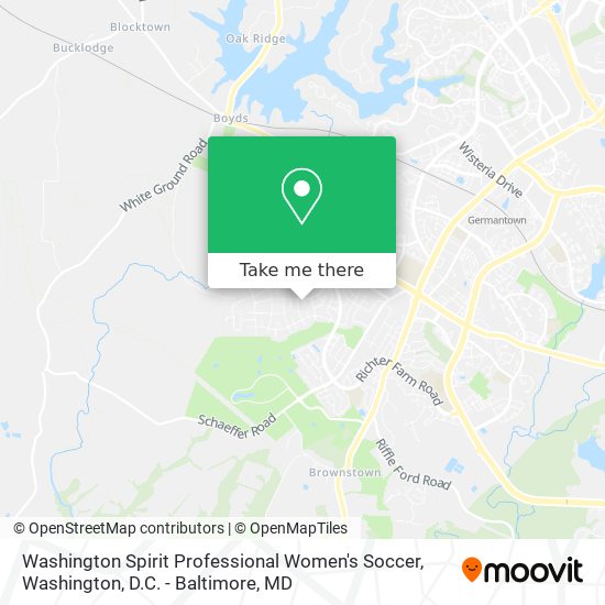 Mapa de Washington Spirit Professional Women's Soccer