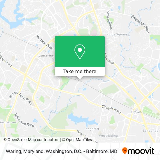 Waring, Maryland map