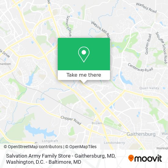 Mapa de Salvation Army Family Store - Gaithersburg, MD