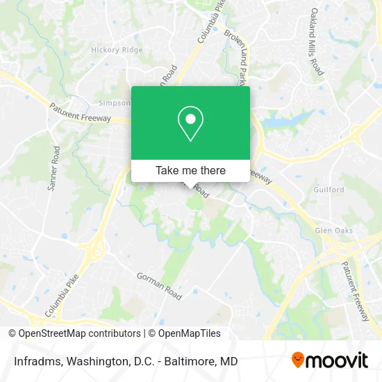 Infradms map