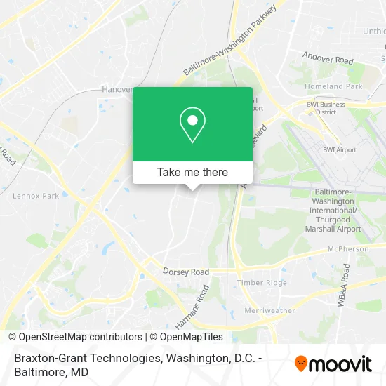 Mapa de Braxton-Grant Technologies
