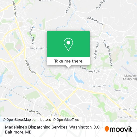 Madeleine's Dispatching Services map