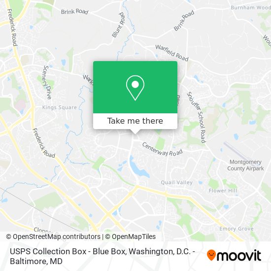 USPS Collection Box - Blue Box map