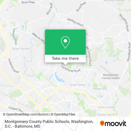 Mapa de Montgomery County Public Schools