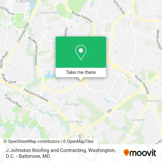 J.Johnston Roofing and Contracting map