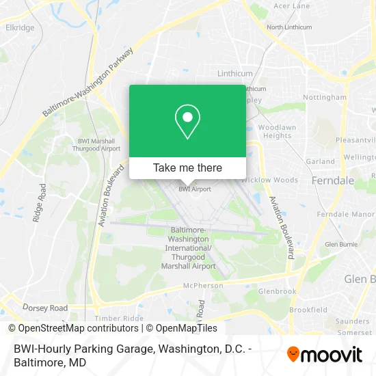 BWI-Hourly Parking Garage map