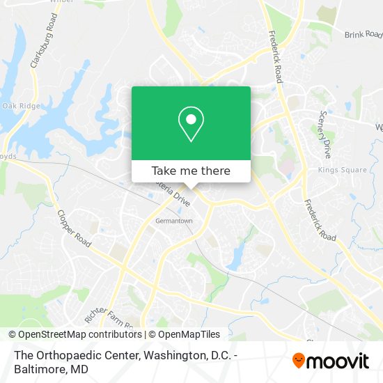 The Orthopaedic Center map