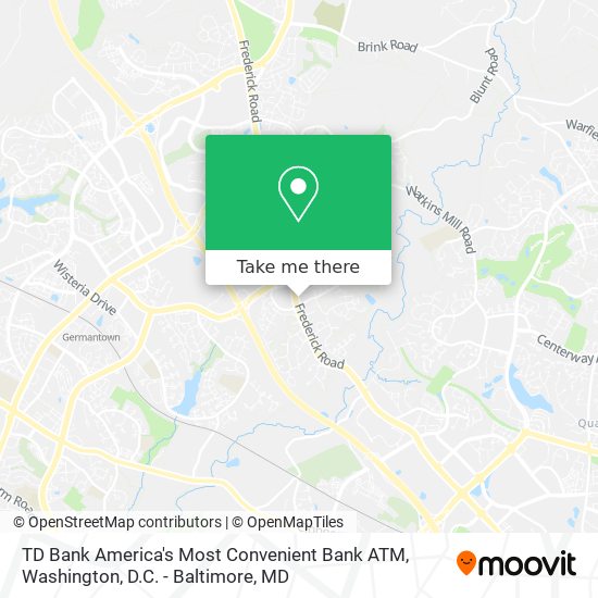 Mapa de TD Bank America's Most Convenient Bank ATM