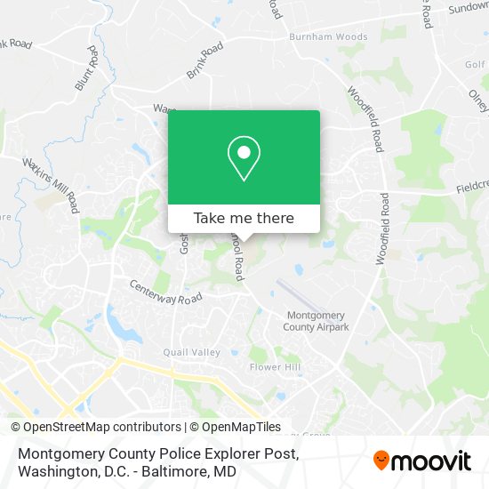 Montgomery County Police Explorer Post map