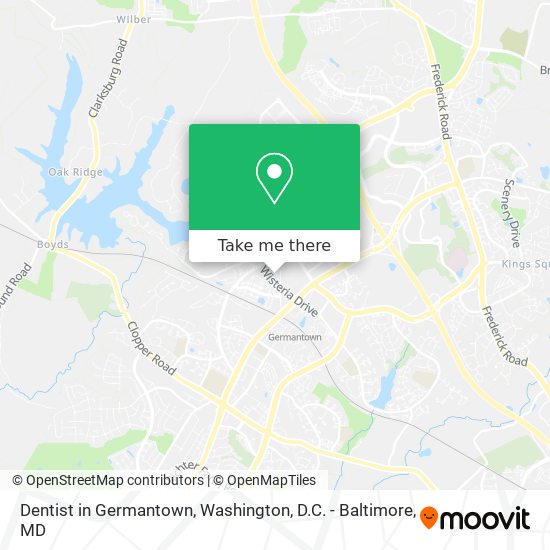 Dentist in Germantown map