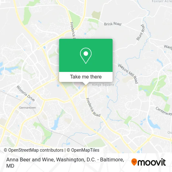 Anna Beer and Wine map