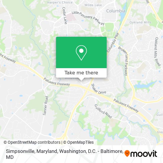 Simpsonville, Maryland map