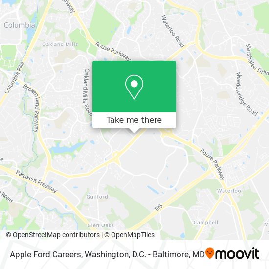 Apple Ford Careers map