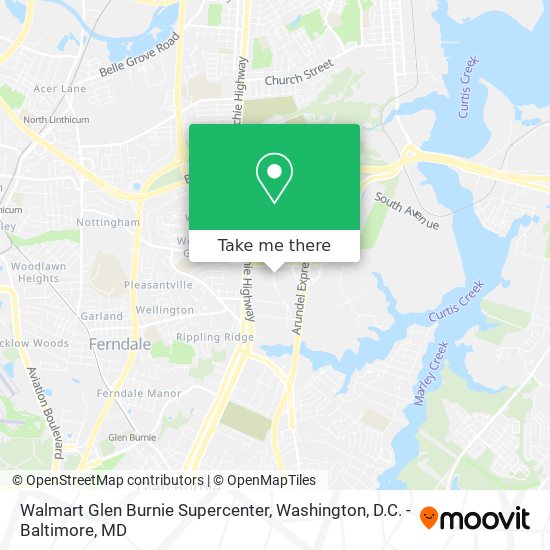 Walmart Glen Burnie Supercenter map