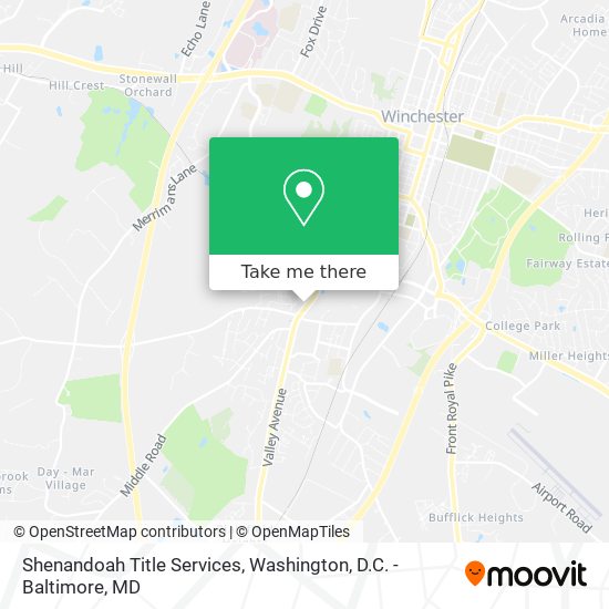 Mapa de Shenandoah Title Services