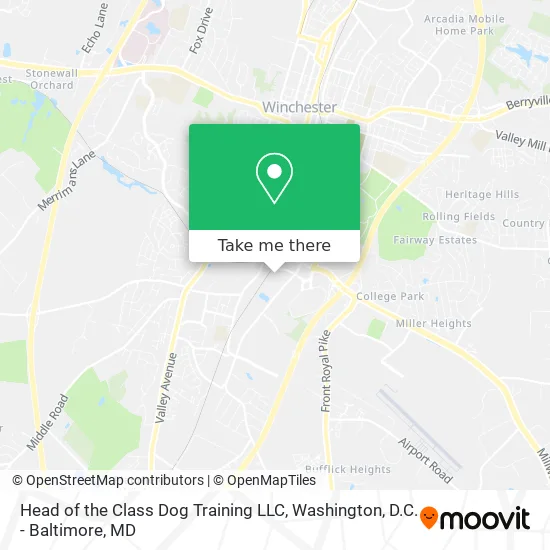 Head of the Class Dog Training LLC map