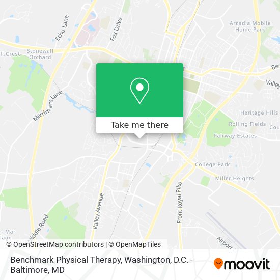 Mapa de Benchmark Physical Therapy