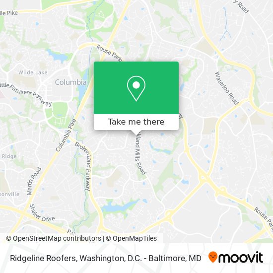 Ridgeline Roofers map