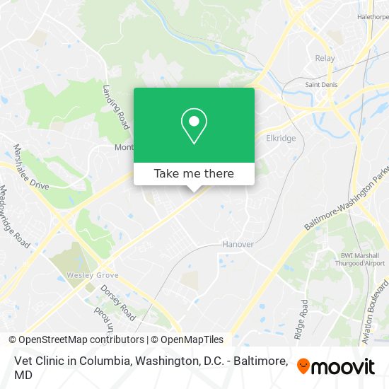 Vet Clinic in Columbia map