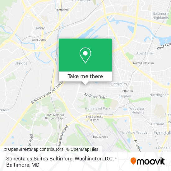 Mapa de Sonesta es Suites Baltimore