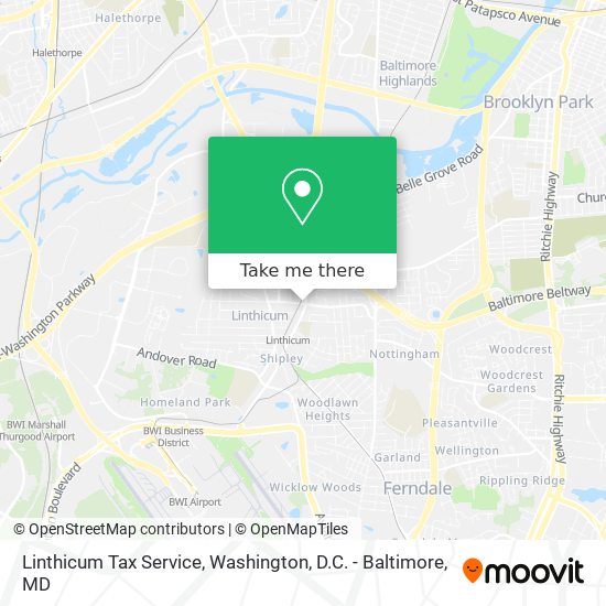 Linthicum Tax Service map