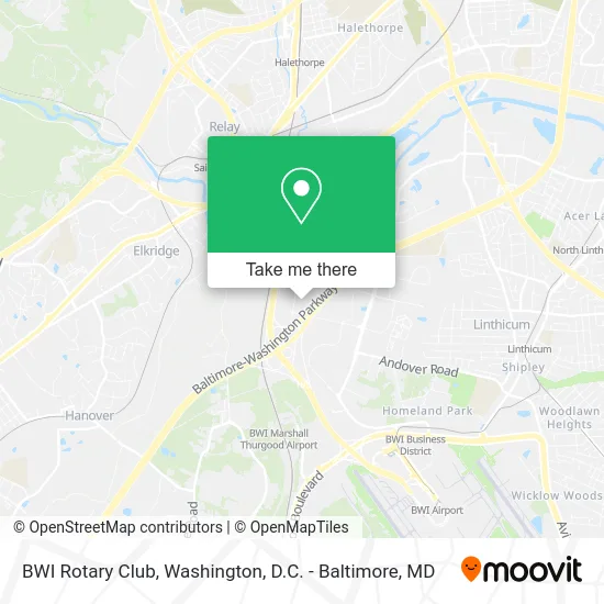 BWI Rotary Club map