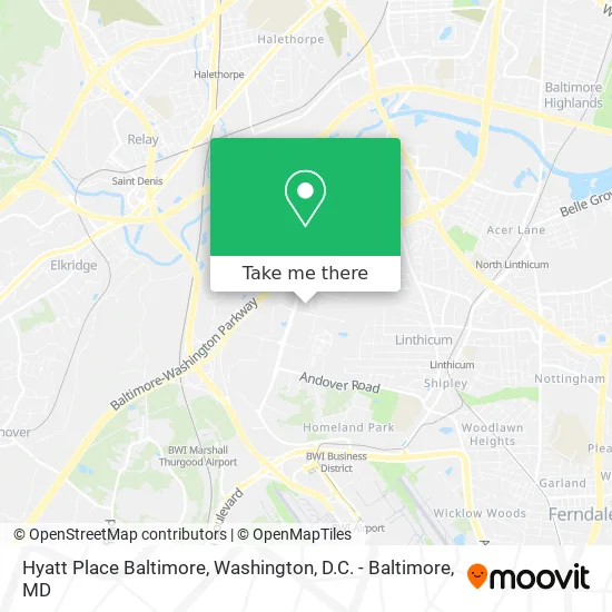 Hyatt Place Baltimore map