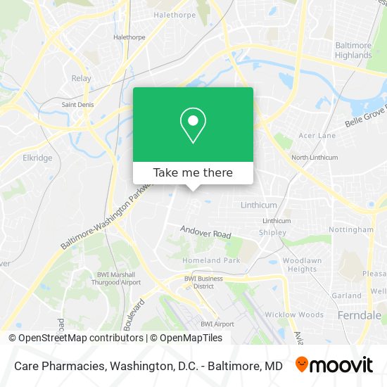 Care Pharmacies map