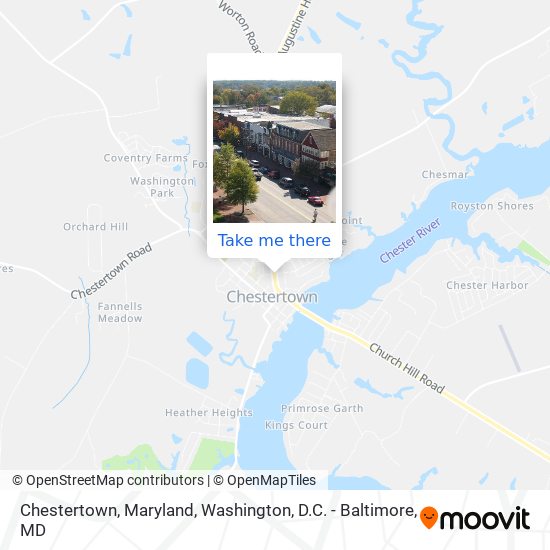 Mapa de Chestertown, Maryland