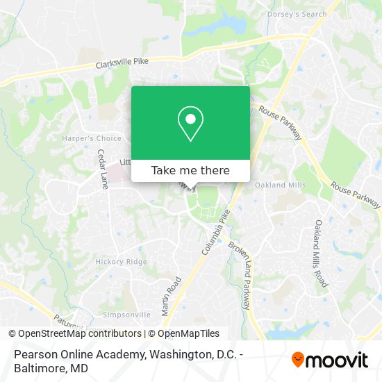 Pearson Online Academy map