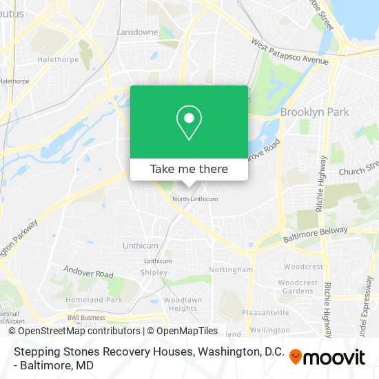 Stepping Stones Recovery Houses map