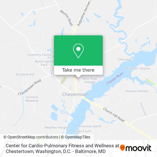 Mapa de Center for Cardio-Pulmonary Fitness and Wellness at Chestertown