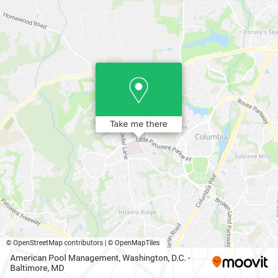 Mapa de American Pool Management
