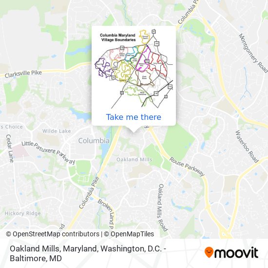 Mapa de Oakland Mills, Maryland