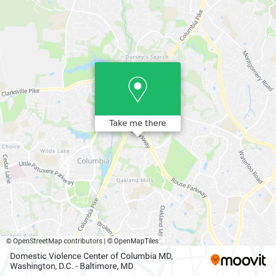 Domestic Violence Center of Columbia MD map