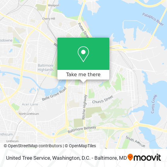United Tree Service map