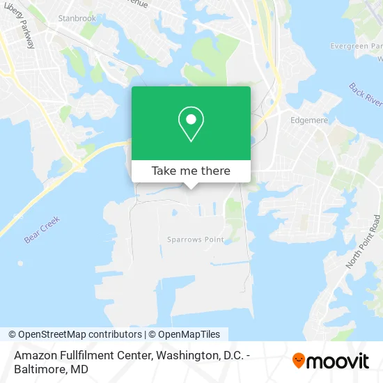 Amazon Fullfilment Center map