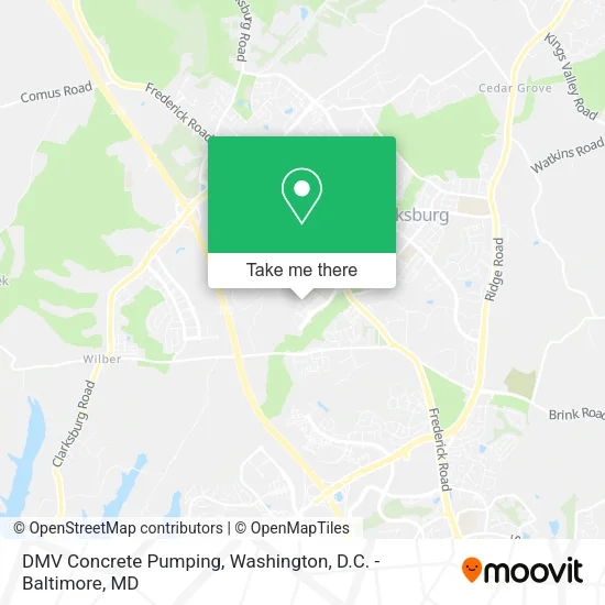 DMV Concrete Pumping map