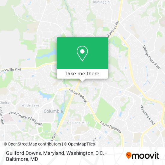 Mapa de Guilford Downs, Maryland