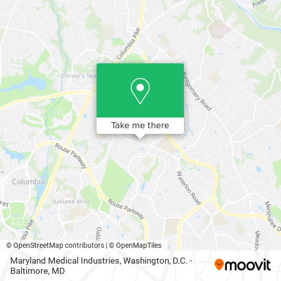 Maryland Medical Industries map