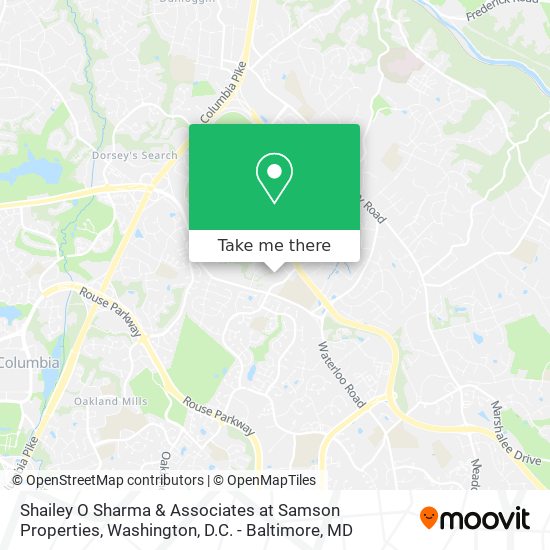 Mapa de Shailey O Sharma & Associates at Samson Properties