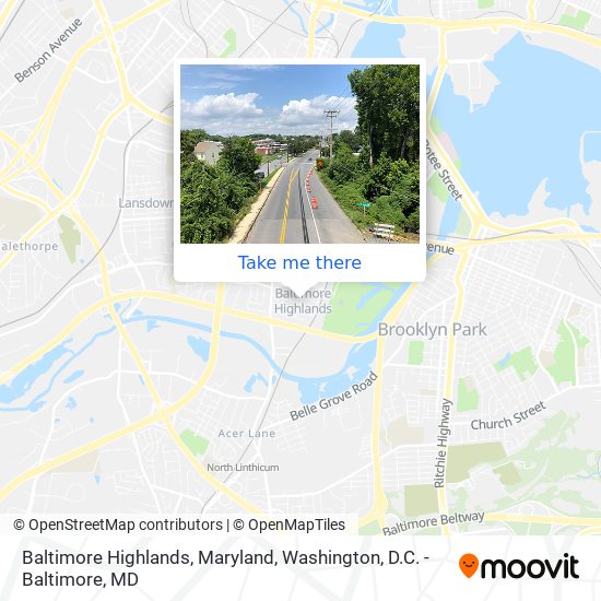 Baltimore Highlands, Maryland map